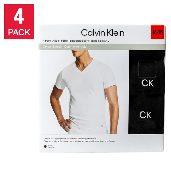 CK Men's V-Neck T-Shirt 4-pack (Live Miners)