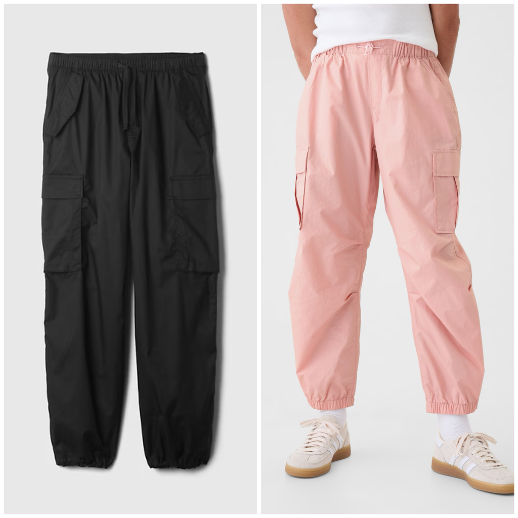 Gap Cargo Girl Pants (Black, S (6))