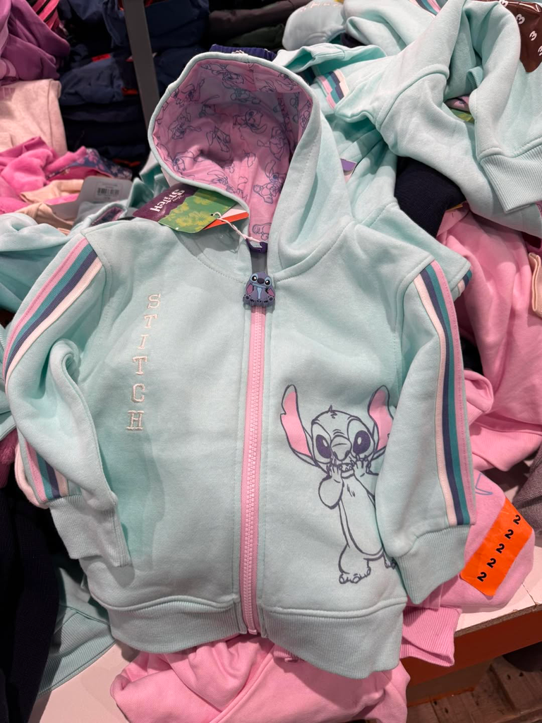 Disney Kids Full Zip Hoodie (Girls (Stitch), 2)