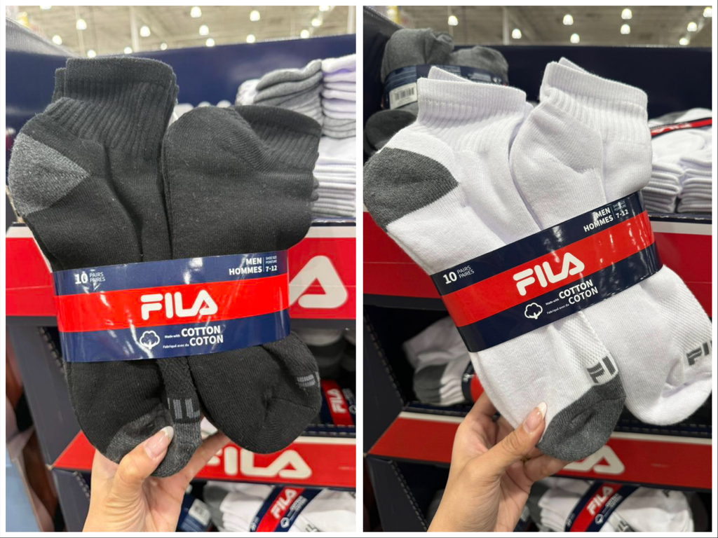Fila Men's Cotton Socks (10pk) (Black/Dark Grey)
