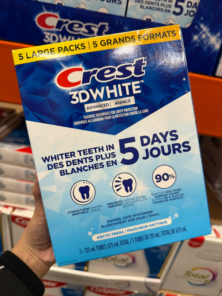 Crest 3D White, 5 Large Packs (ETA: August 2026)