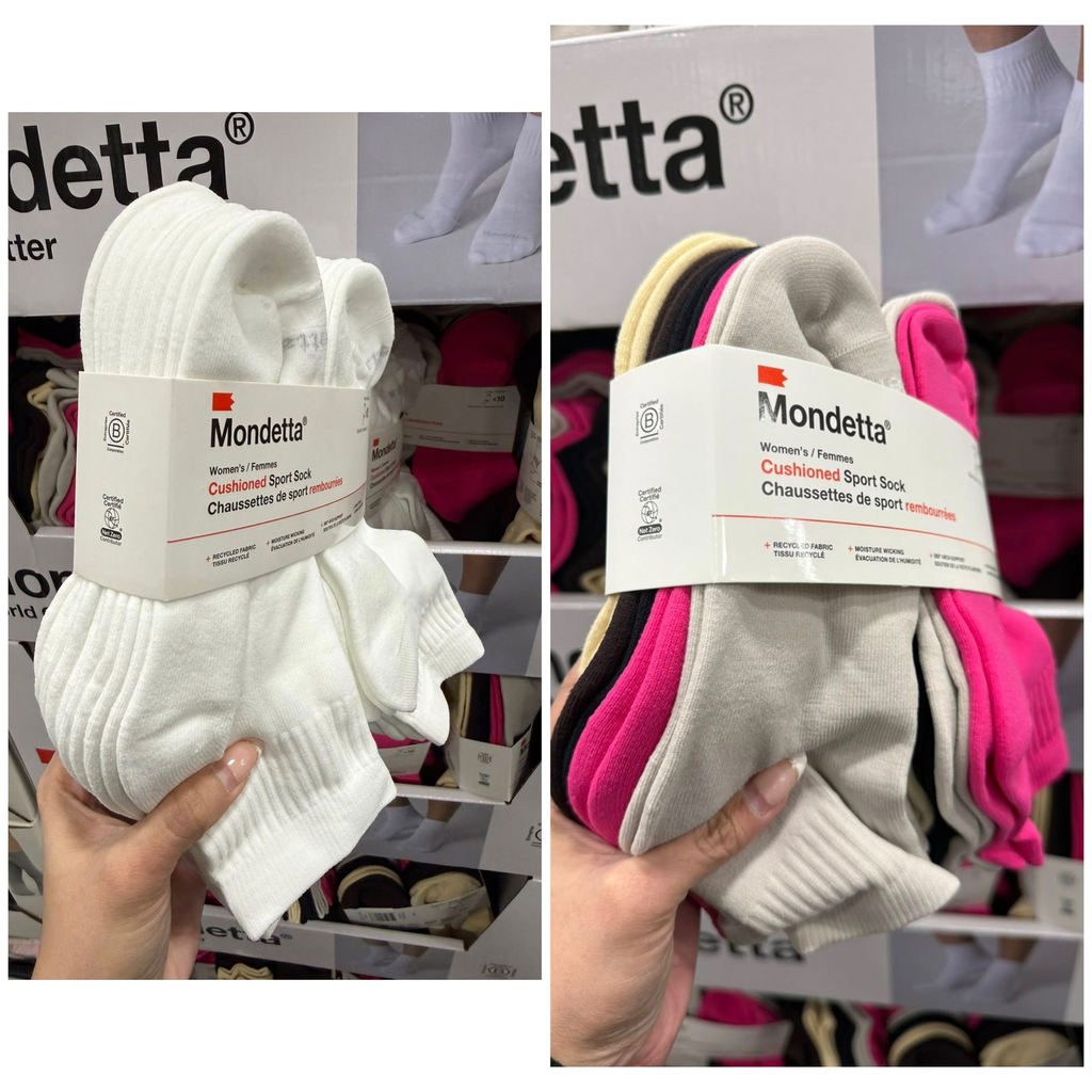 Mondetta Women’s Cushioned Sport Socks, 10pairs (White)