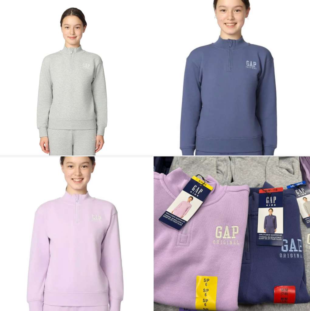 Gap Girls Fleece 1/4 Zip Long Sleeve
