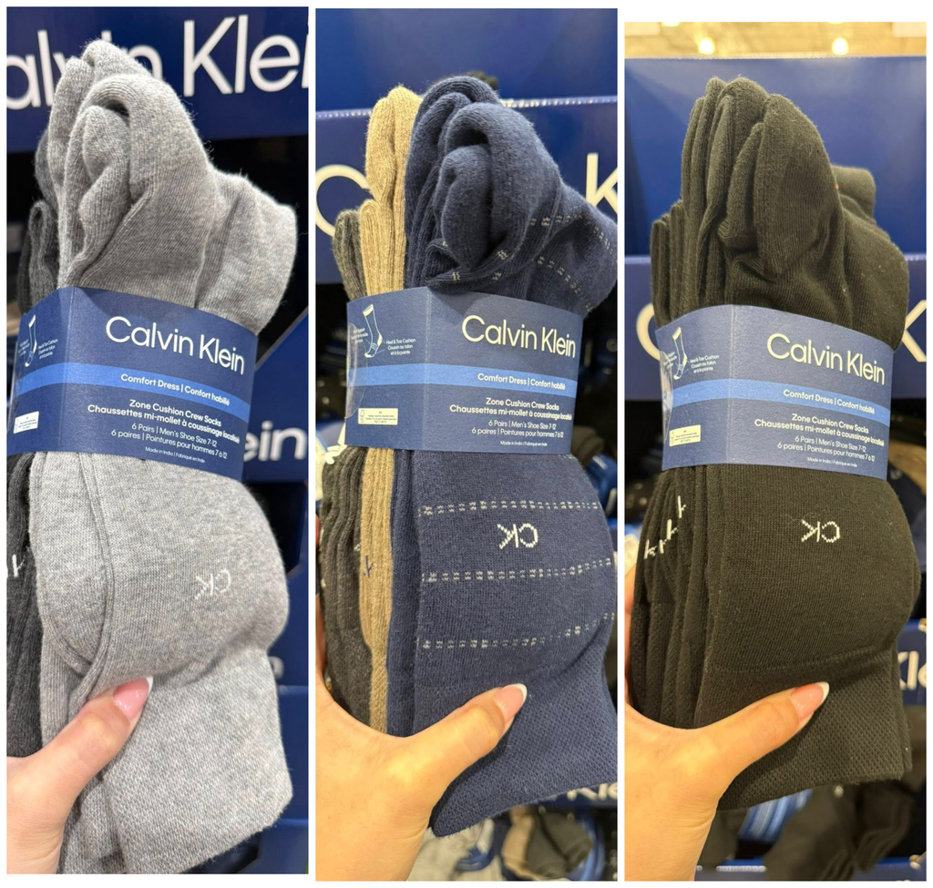 Calvin Klein Crew Socks, 6 pairs (Black)