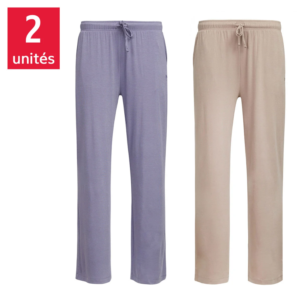Natori Ladies Lounge Pant, 2pk (Brown/Blue, S)