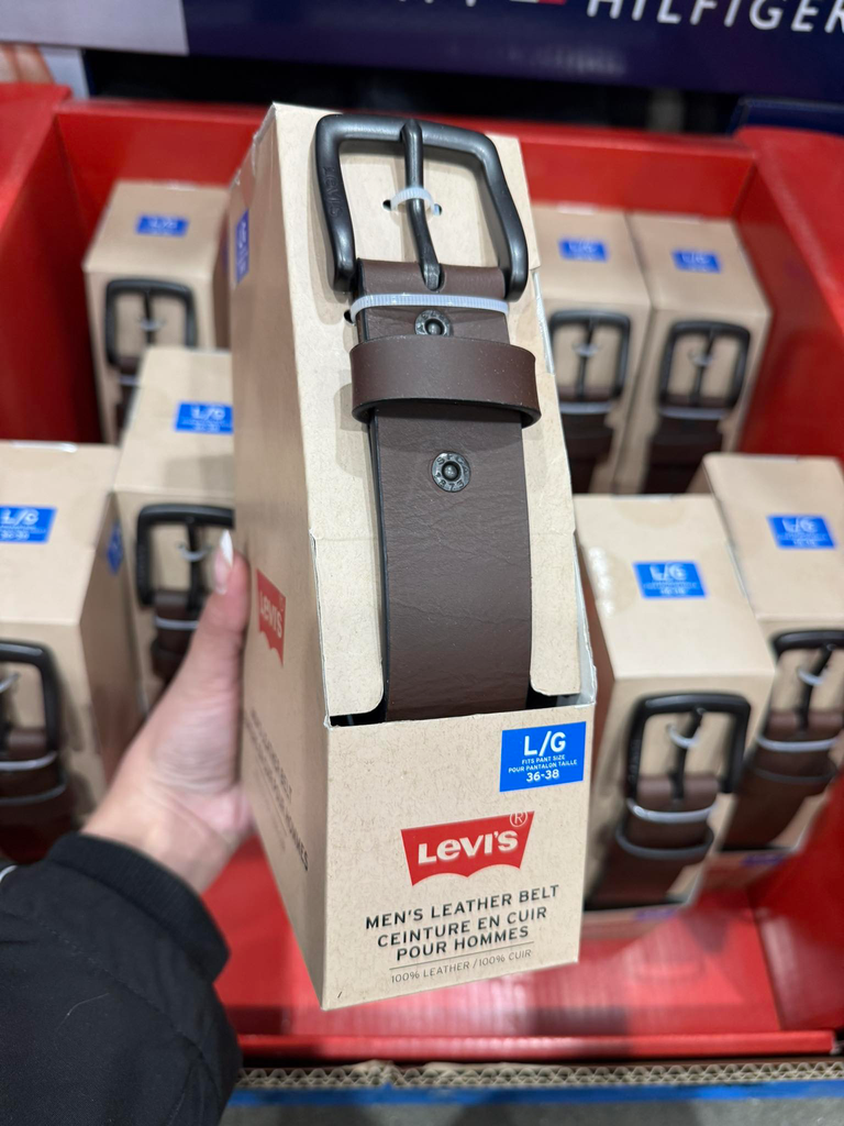 Levi's Men's Leather Belt - Large Only (Black)