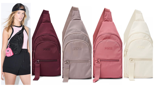 VS Pink Nylon Sling Bag