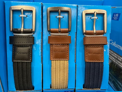 Columbia Men’s Comfort Stretch Belt with Leather Trim