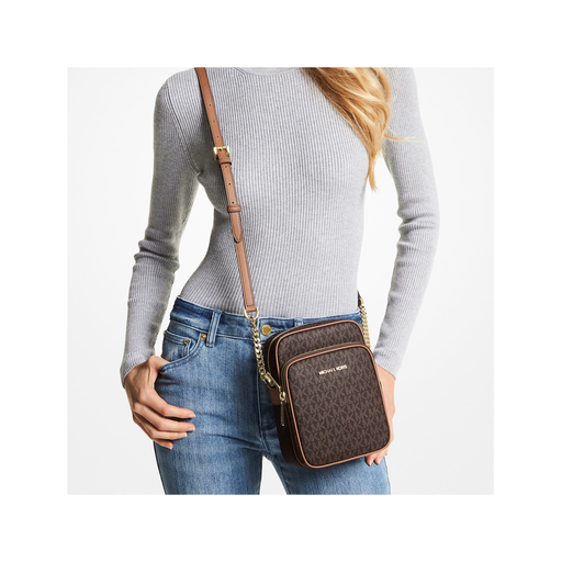 MK Jet Set Travel Medium Logo Crossbody Bag