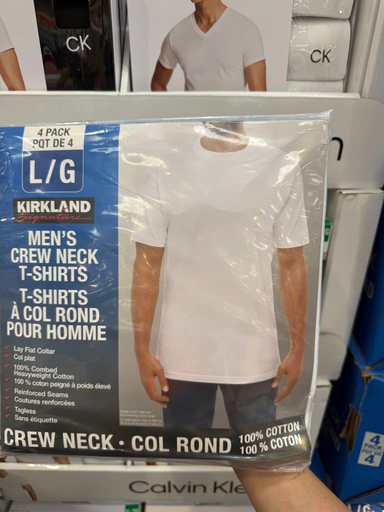 Kirkland 4-Pack Mens Crew Neck