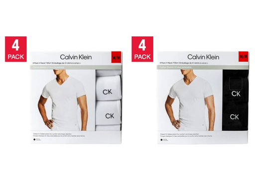 CK Men's V-Neck T-Shirt 4-pack (Live Miners)